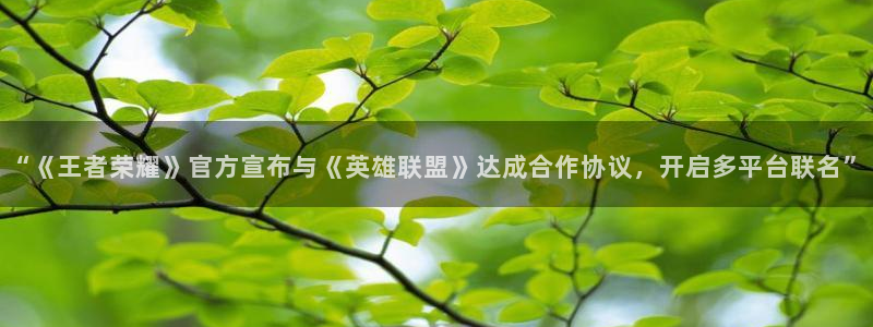 鼎点娱乐测速登陆：“《王者荣耀》官方宣布与《英雄联盟》达成合