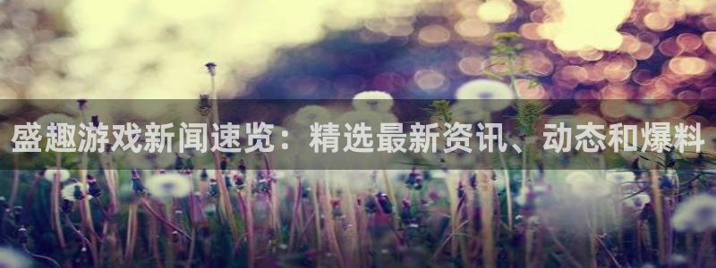 鼎点娱乐什么意思：盛趣游戏新闻速览：精选最新资讯、动态和爆料